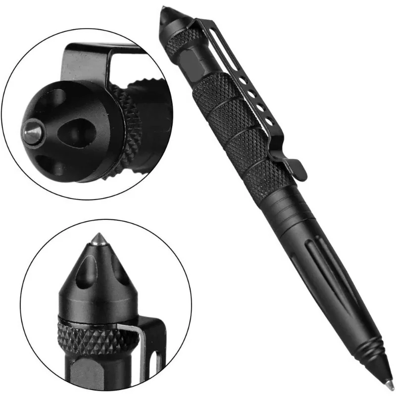 Pen Tactical Glass - Militaire tactische pen van aluminiumlegering, noodglasbreker,