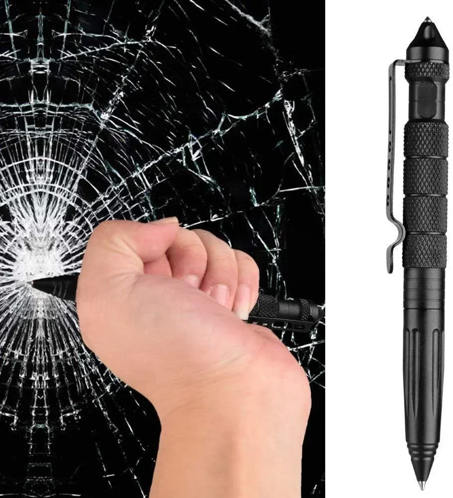 Pen Tactical Glass - Multifunctionele tactische pen, zelfverdediging, noodoverleving, antislip,
