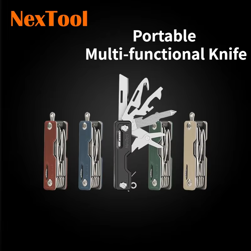 Bottle Opener Keyring - NexTool 10-in-1 sleutelmes Mini opvouwbaar zakmes