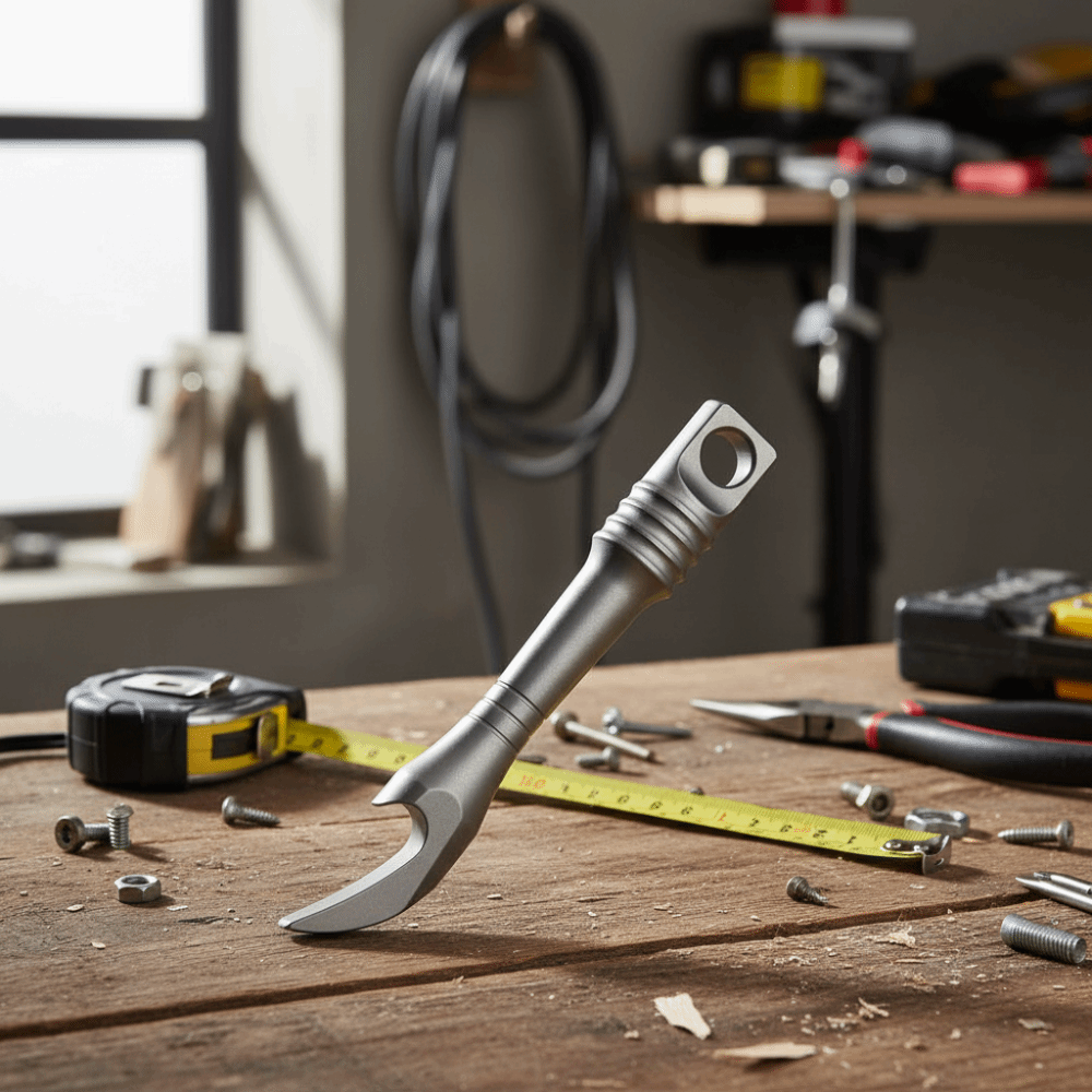 Titanium Pry Bar - Mini-sleutelhanger van titaniumlegering, mini-formaat, multifunctionele flesopener,