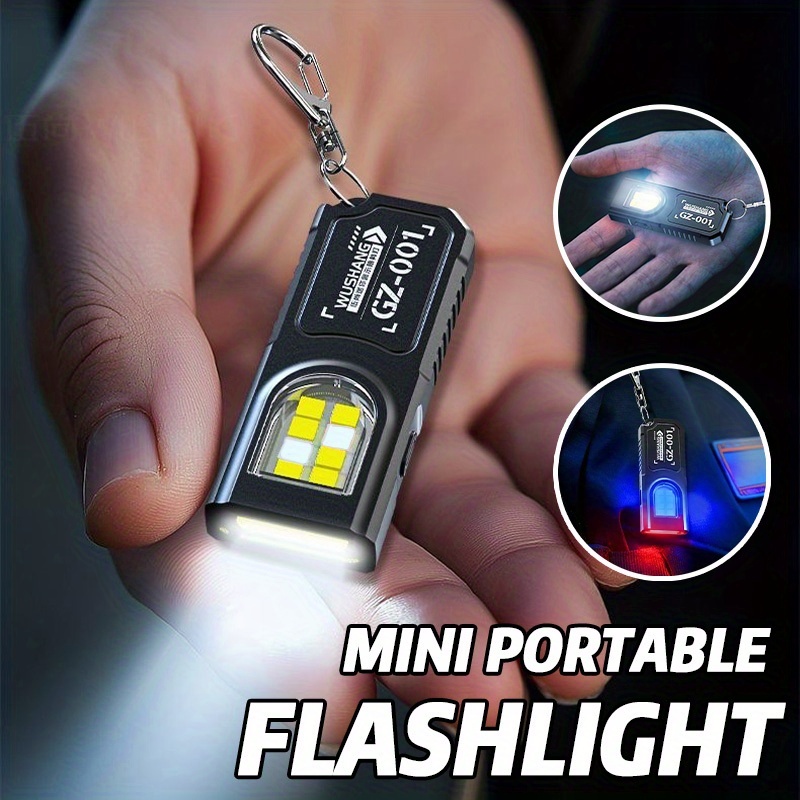 Keychain Flashlight - Krachtige Mini COB LED-sleutelhangerzaklamp USB C