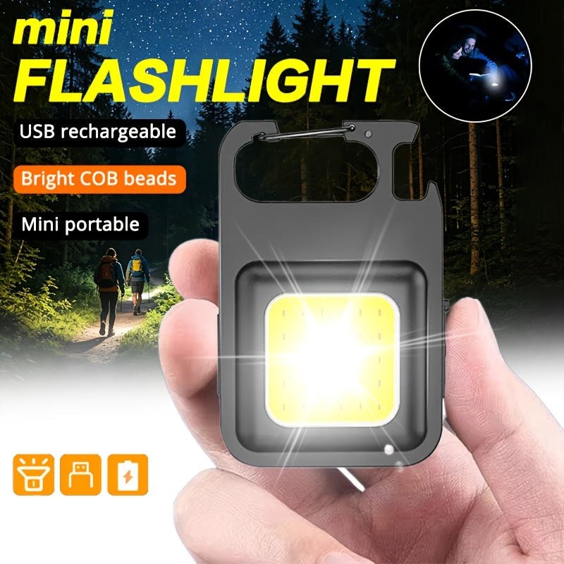 Keychain Flashlight - Draagbare sleutelhangerlamp Mini multifunctionele campingzaklamp USB