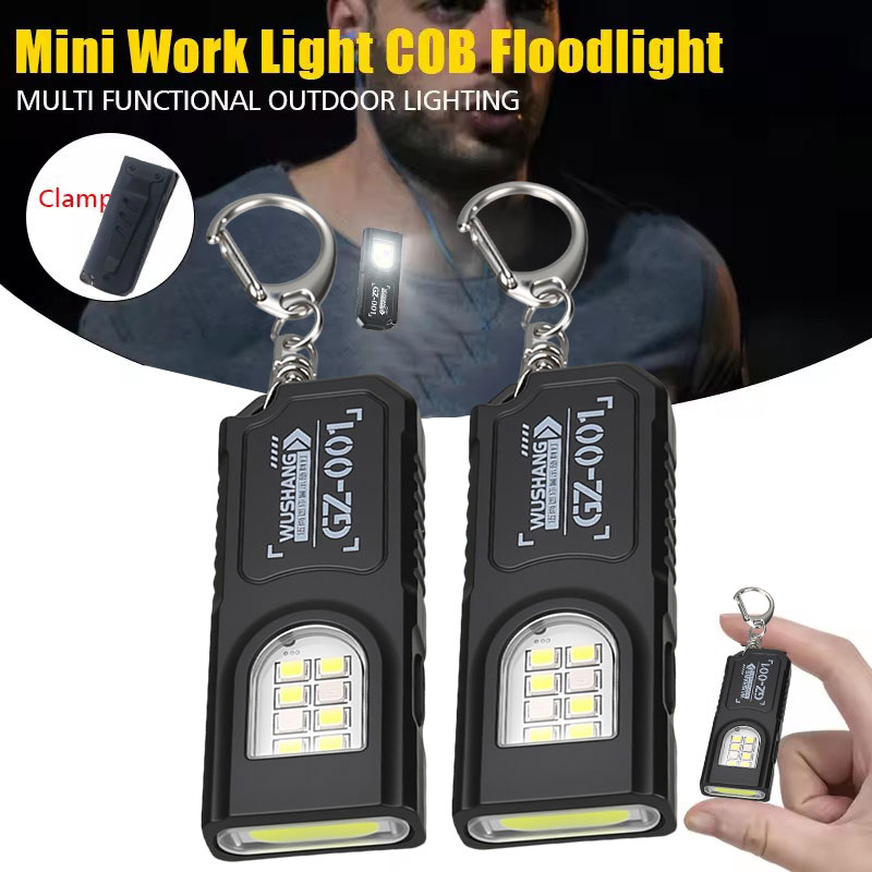 Keychain Flashlight - Multifunctionele sleutelhangerzaklamp USB oplaadbare mini-zaklamp met
