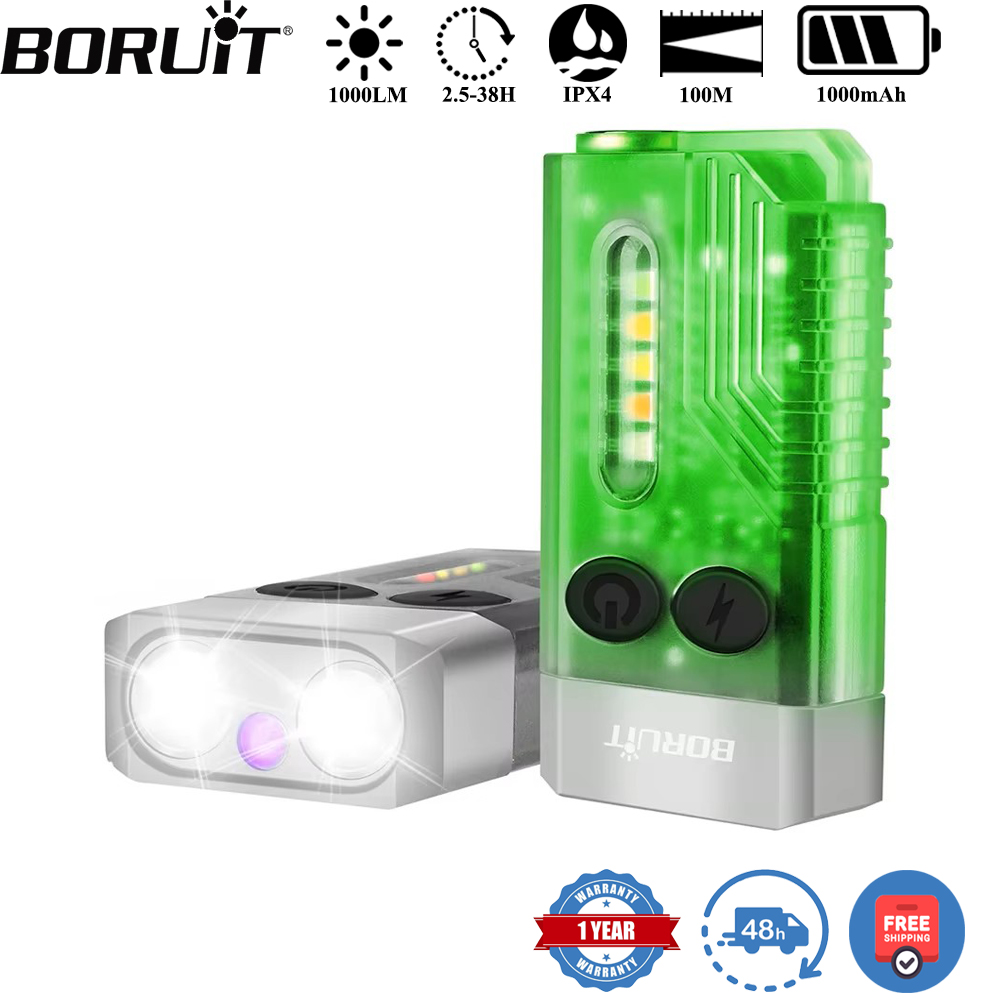 Keychain Flashlight - BORUiT V10 sleutelhanger UV LED EDC