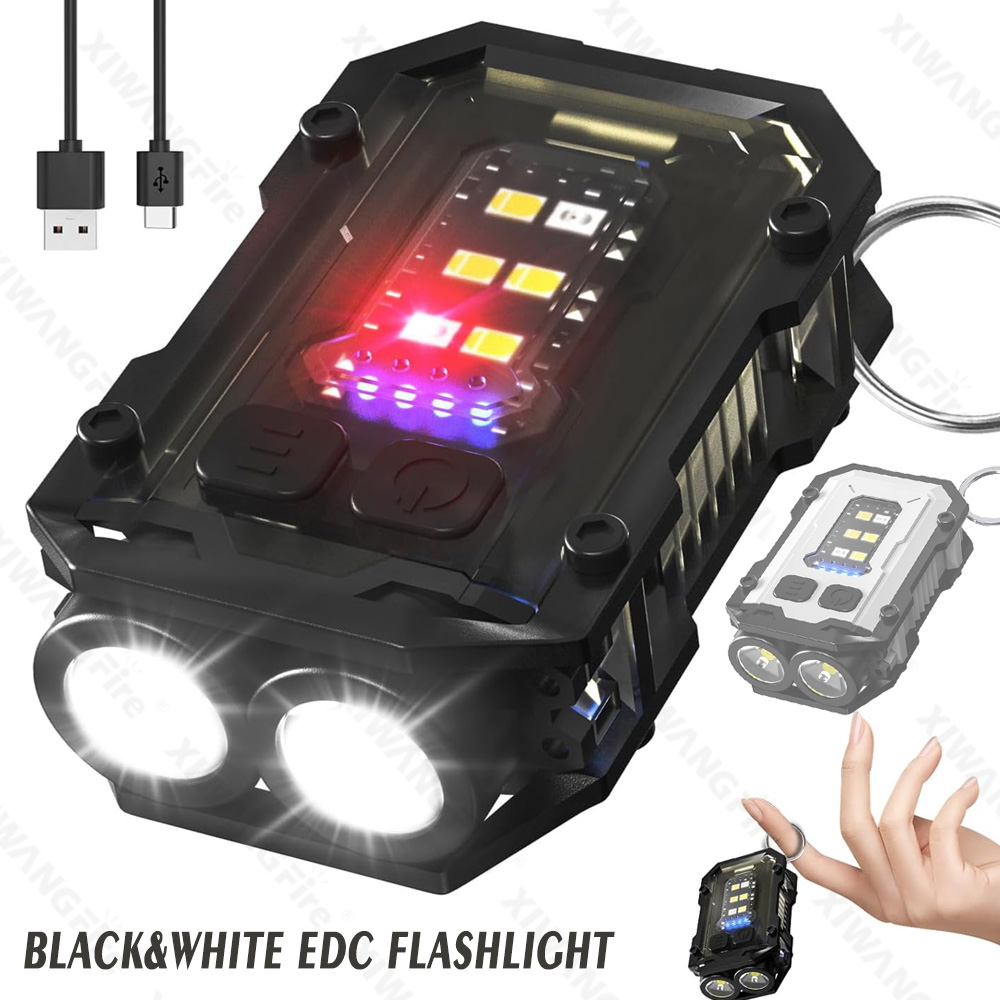 Keychain Flashlight - Mini COB-sleutelhangerzaklamp, oplaadbare EDC-zaklamp met clip