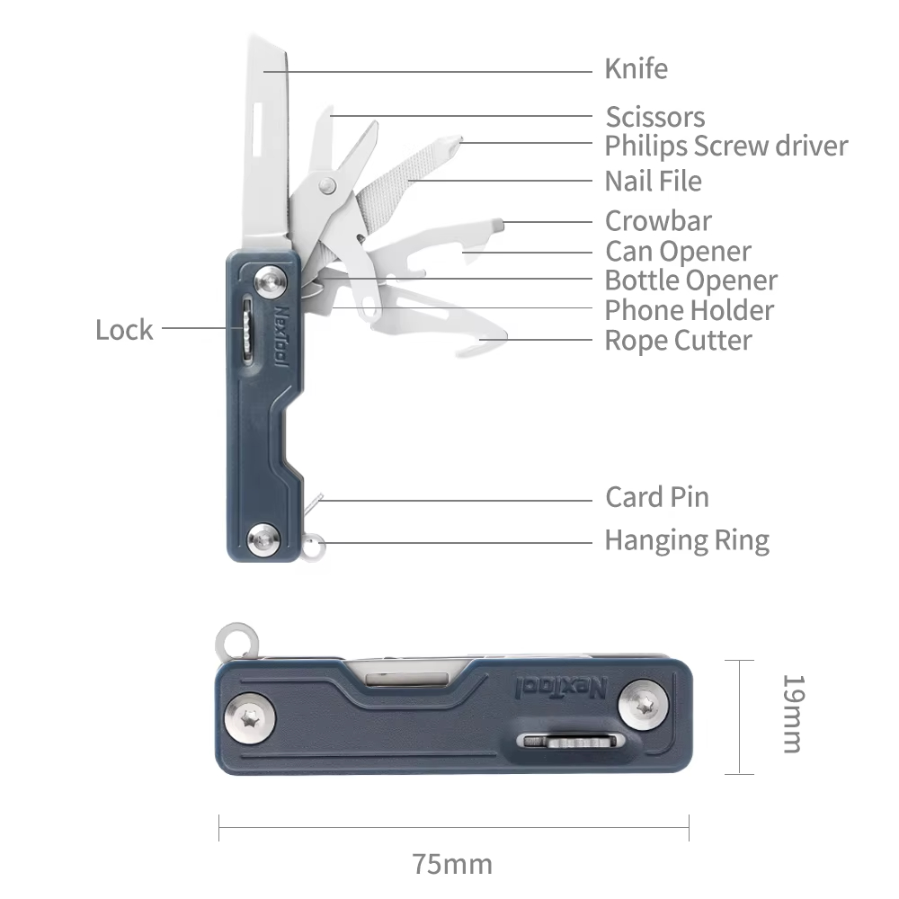 NexTool 10-in-1 sleutelmes Min - Bottle Opener Keyring recensie en prijs