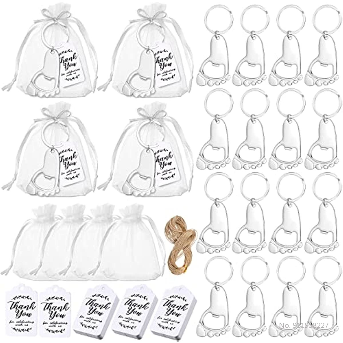 50-delige baby voetafdruk sleu - Bottle Opener Keyring recensie en prijs
