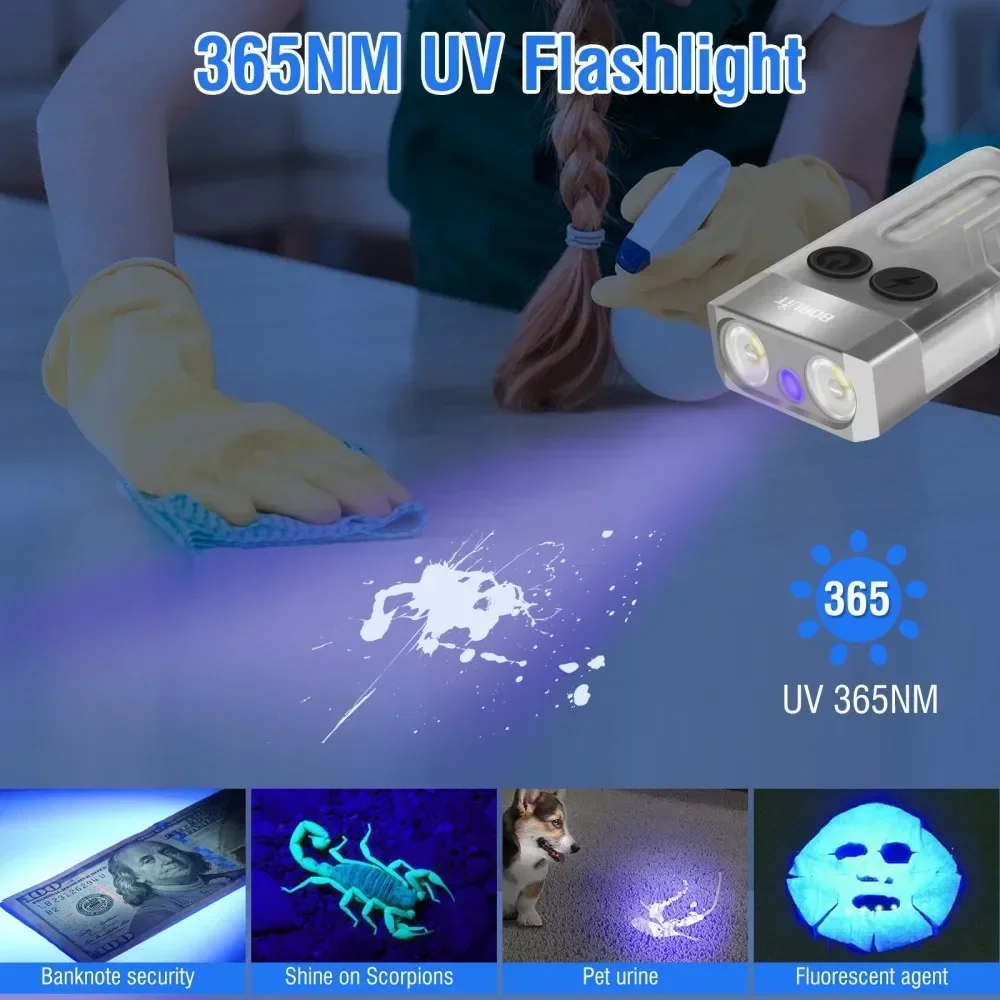 BORUiT V10 sleutelhanger UV LE - Keychain Flashlight recensie en prijs
