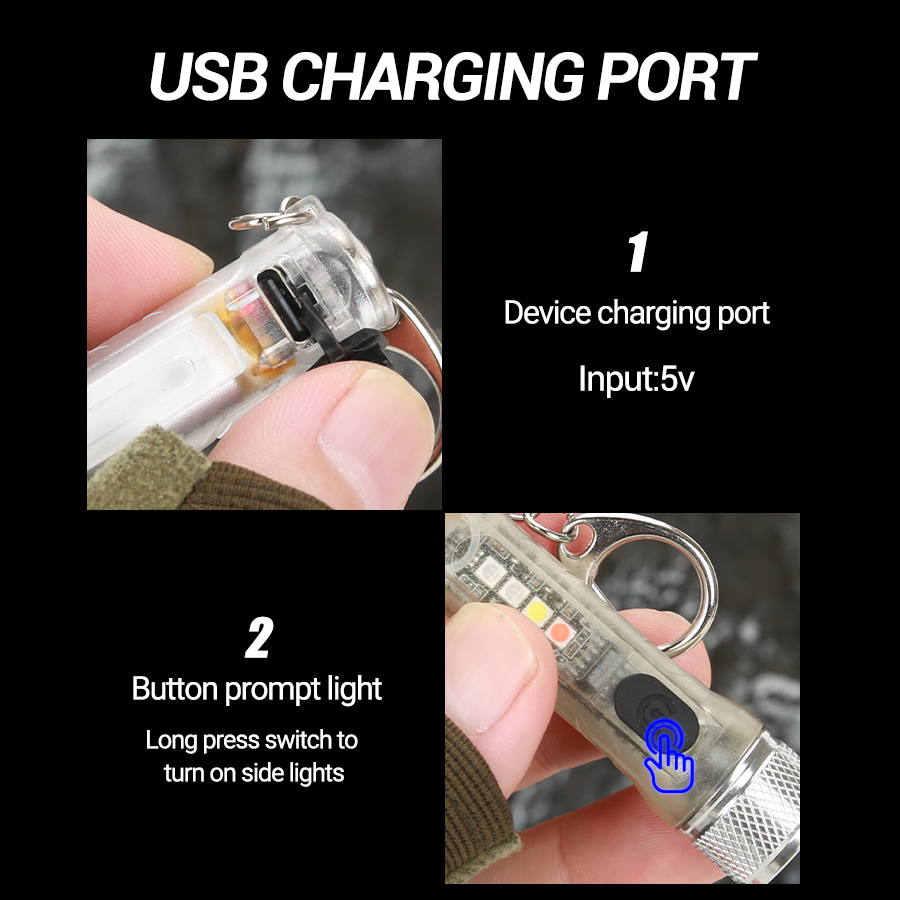 Mini-sleutelhangerzaklamp USB  - Keychain Flashlight recensie en prijs