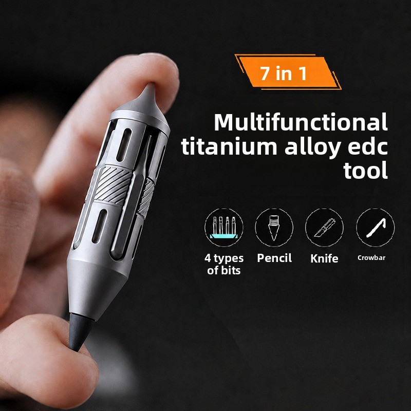 7-in-1 Titanium EDC Multitool  - Titanium Pry Bar recensie en prijs